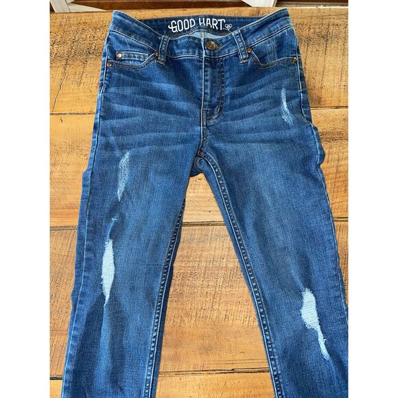 Womens Good Hart Matilda Jane Medium Wash Distressed Somerset Skinny Jeans 0‎ - Picture 3 of 7